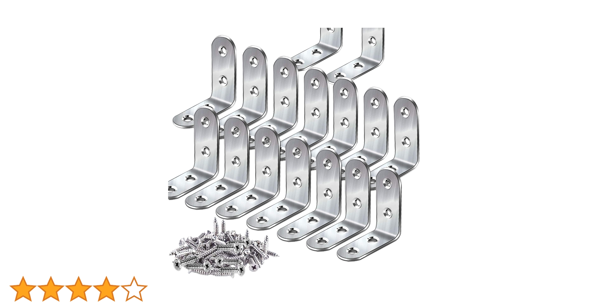 Amazon | Teenitor ステンレス製 L字アングルブラケット 16個 l